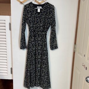 Navy Floral Maxi Dress